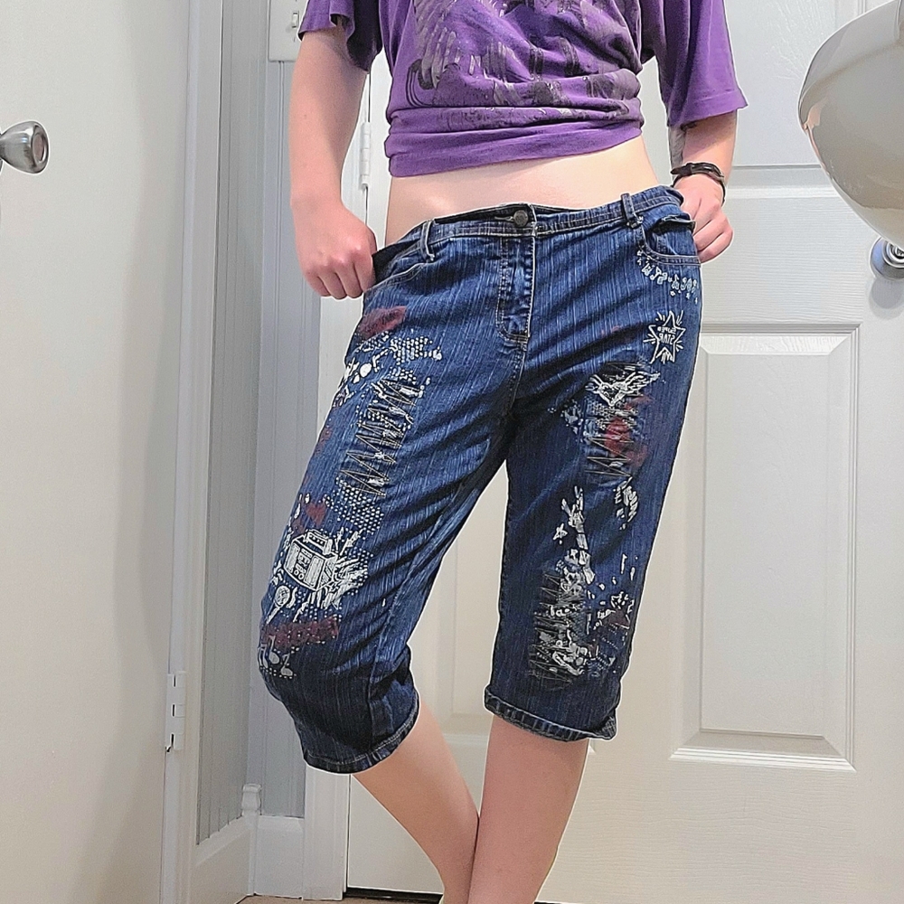 denim capris